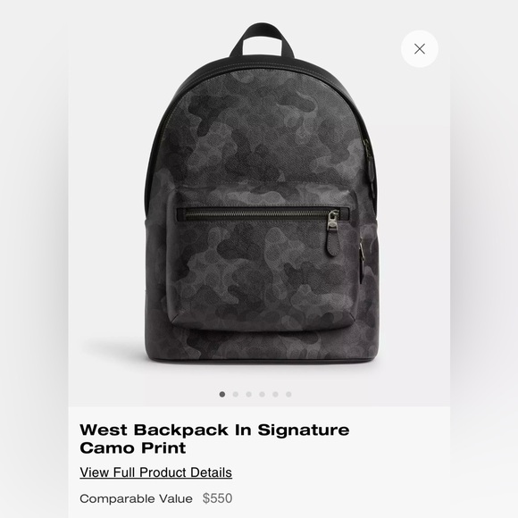 Coach Other - West Backpack in signature canvas with Camo print...$550